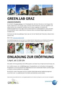 thumbnail of Einladung Eröffnung green.LAB Graz