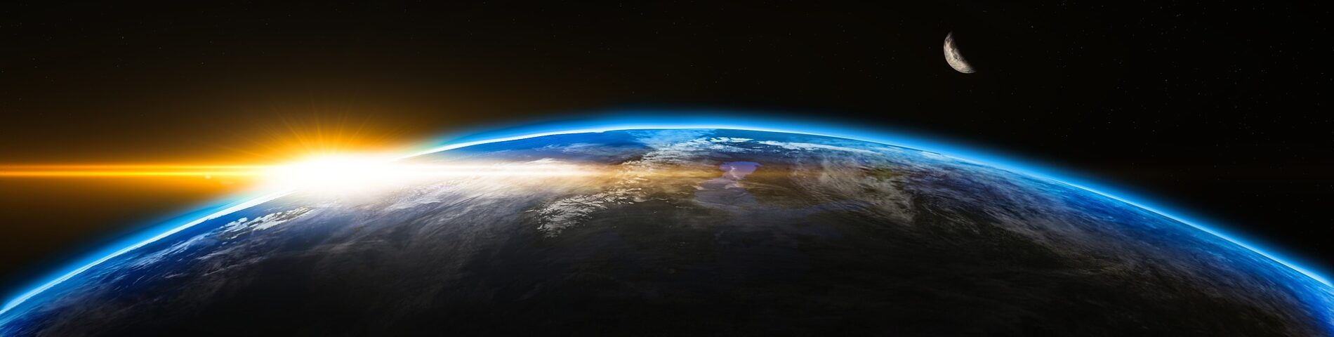 Blick auf die Erde aus Weltraumperspektive